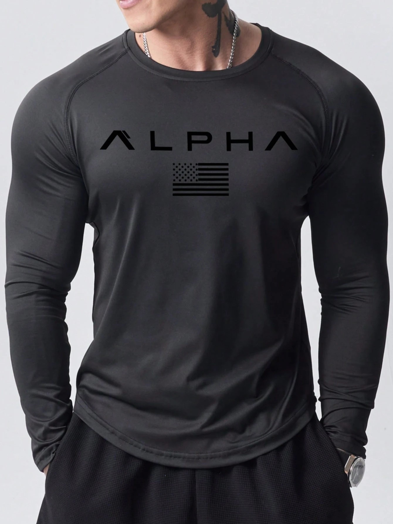 3D Printing Custom - New men's long-sleeved T-shirt for Spring